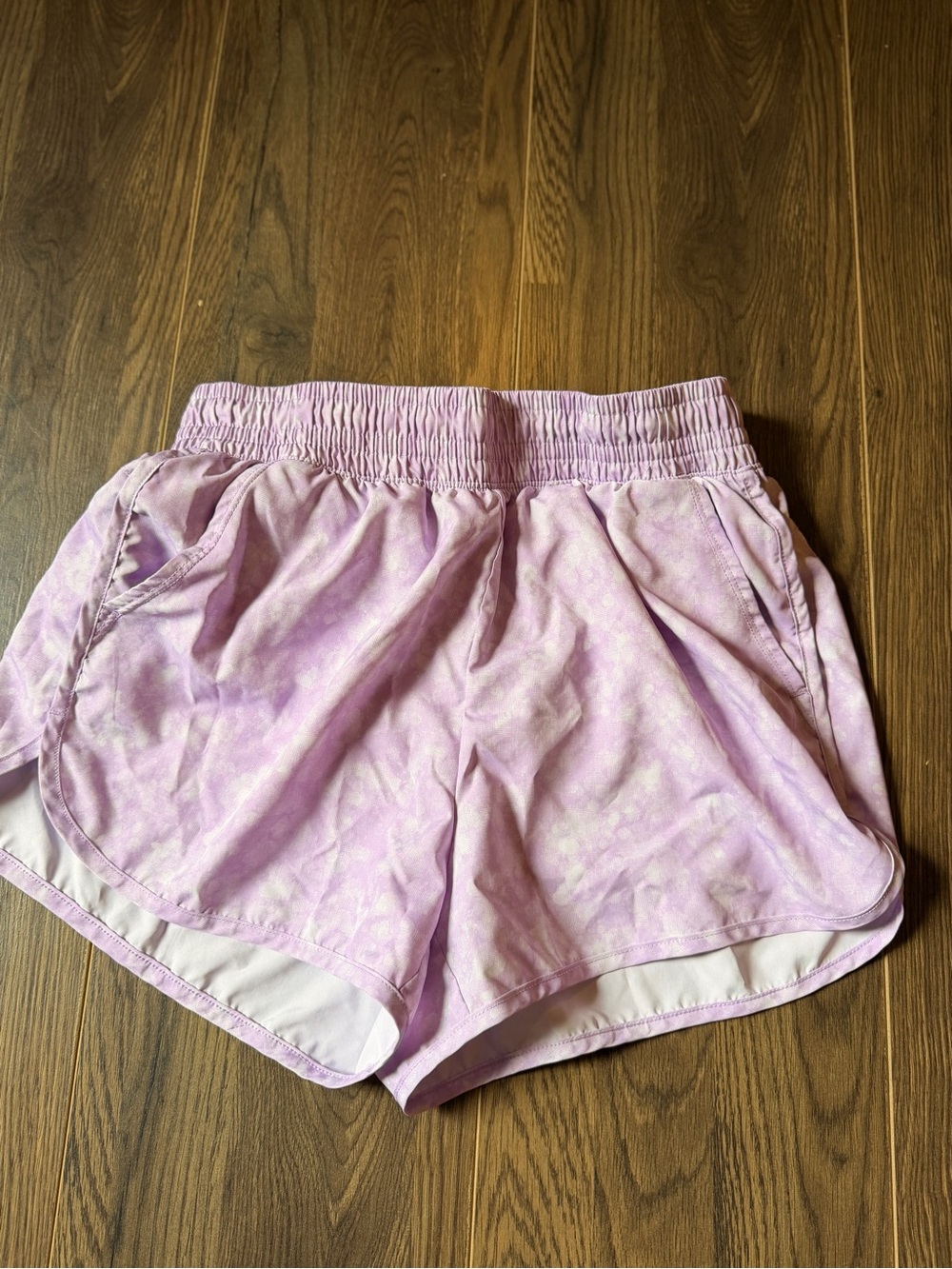 Athletic Works Lavender Tie-Dye Women's Athletic Shorts